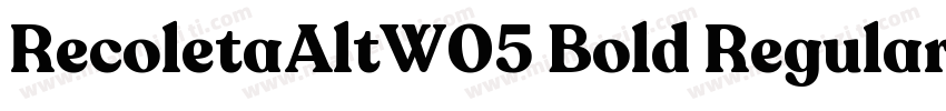 RecoletaAltW05 Bold Regular字体转换